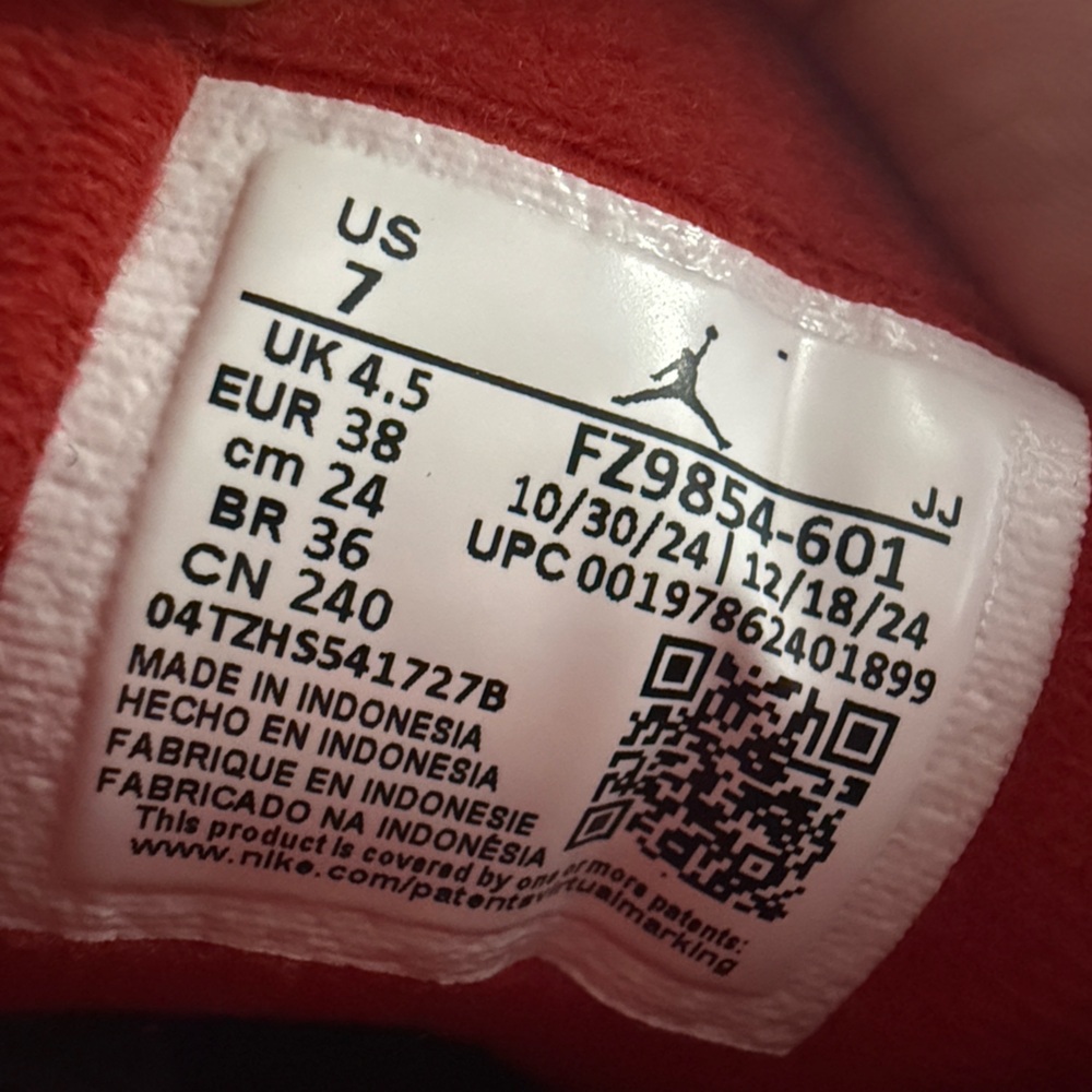 Jordan Flight Court "Varsity Red/Sail/Muslin" Women's Shoe Size 7 - Picture 9 of 9